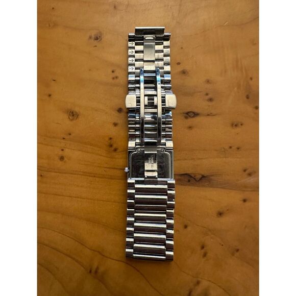 Vintage 1990s Michael Anthony Watch w Diamonds Sapphire Quartz Stainless Steel